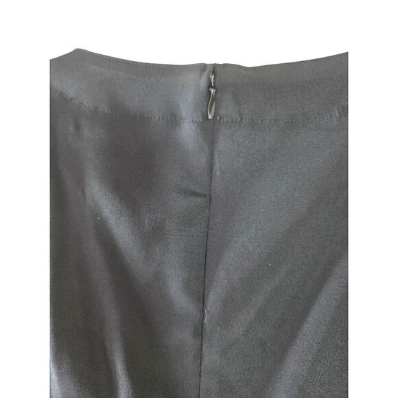 Chetta B Y2K Black Silk Corset Style Mini Dress Sz 4 Rhinestone Bodice Grommets - Picture 7 of 9